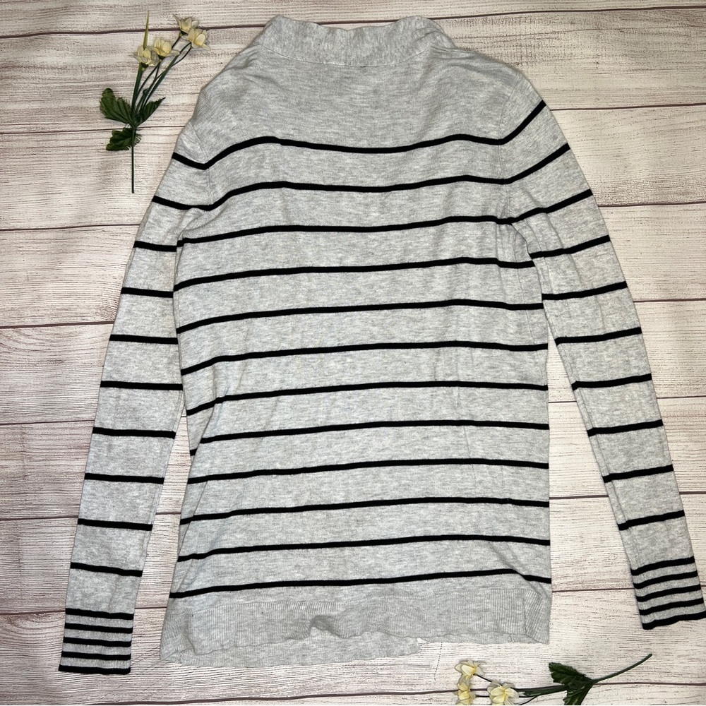 Express Open Front Long Sleeve Stripe Cardigan - image 4